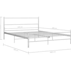 vidaXL - Metalen bed frame - Wit - 140 x 200 cm Hot