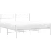 vidaXL - Metalen bed met hoofdbord - Wit - 120x200 cm New