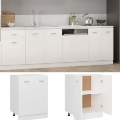 vidaXL - Onderkast - Wit - Bewerkt hout