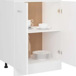 vidaXL - Onderkast - Wit - Bewerkt hout