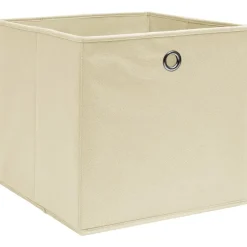 vidaXL - Opbergbox - Crème - Stof - 4 stuks Hot