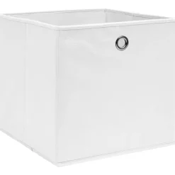 vidaXL - Opbergbox - Wit - Stof - 4 stuks Best