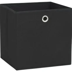 vidaXL - Opbergbox - Zwart - Stof - 4 stuks Hot