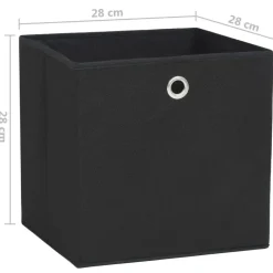 vidaXL - Opbergbox - Zwart - Stof - 4 stuks Hot