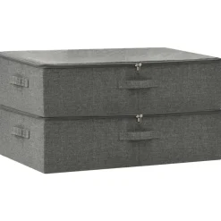 vidaXL - Opbergbox Opbergboxen - Antraciet - Stof - 2 stuks Clearance