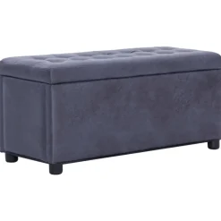 vidaXL - Opberghocker - Grijs - Kunstleer Online