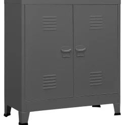 vidaXL - Opbergkast - Antraciet - Staal Outlet