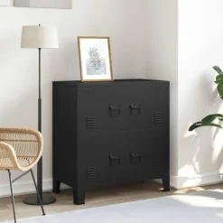 vidaXL - Opbergkast - Zwart - Metaal Online