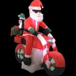 vidaXL - Opblaasbare Kerstman Op Motorfiets Clearance