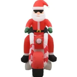 vidaXL - Opblaasbare Kerstman Op Motorfiets Clearance