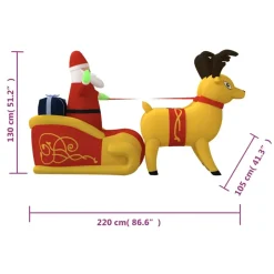 vidaXL - Opblaasbare Kerstman - 130 cm Clearance