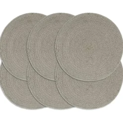 vidaXL - Placemat - Grijs - Katoen - 6 stuks Hot