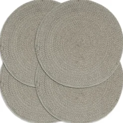 vidaXL - Placemat - Grijs - Katoen - 4 stuks Best