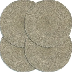 vidaXL - Placemat - Grijs - Jute - 4 stuks Sale