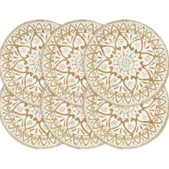 vidaXL - Placemat - Wit - Jute - 6 stuks Outlet