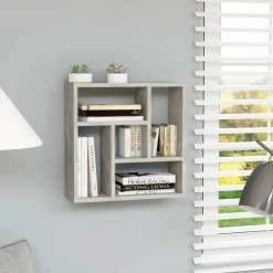 vidaXL - Plank - Grijs - Bewerkt hout Online