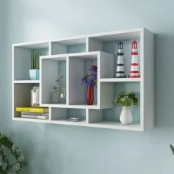 vidaXL - Plank - Wit - Bewerkt hout New