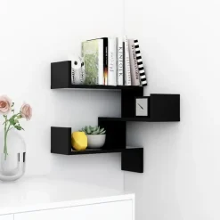 vidaXL - Plank - Zwart - Bewerkt hout Hot