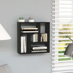 vidaXL - Plank - Zwart - Bewerkt hout Online