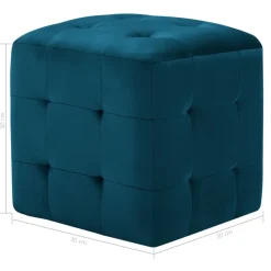 vidaXL - Poef - Blauw - Stof Clearance
