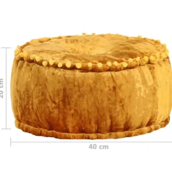 vidaXL - Poef - Geel - Stof Discount