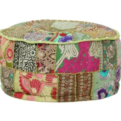 vidaXL - Poef - Groen - Katoen Best