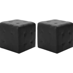 vidaXL - Poef - Zwart - Kunstleer Hot