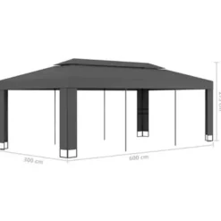 vidaXL - Prieel - Antraciet - Stof - 3 x 6 m Discount