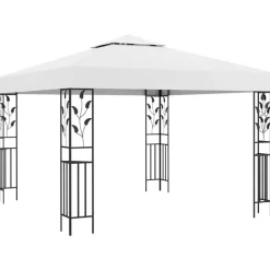 vidaXL - Prieel - Wit - Stof Clearance