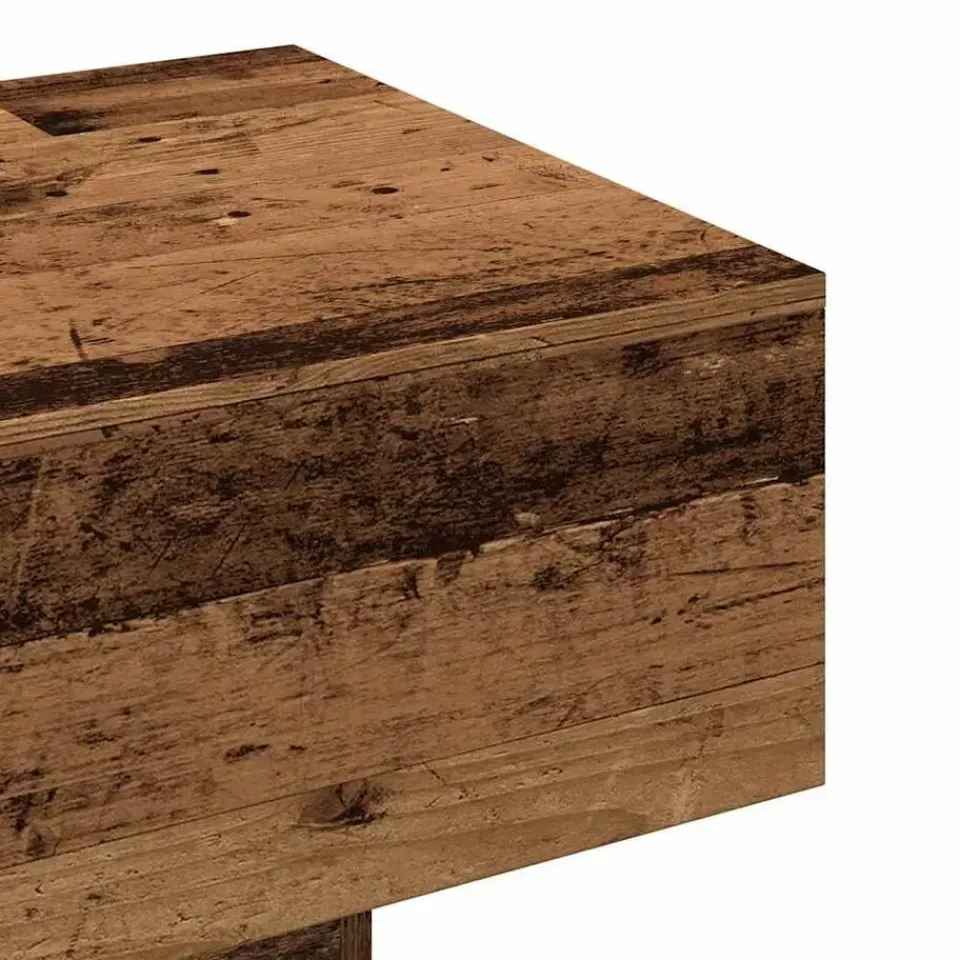 vidaXL - Rechthoekige Salontafel - Oud hout - Bewerkt hout - 100x49.5x31 cm Outlet