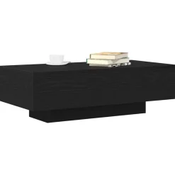 vidaXL - Rechthoekige Salontafel - Zwart eiken - Bewerkt hout - 100x49.5x31 cm New