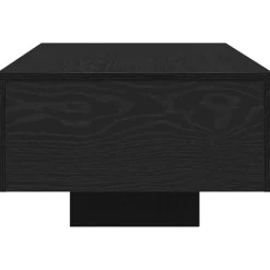 vidaXL - Rechthoekige Salontafel - Zwart eiken - Bewerkt hout - 100x49.5x31 cm New