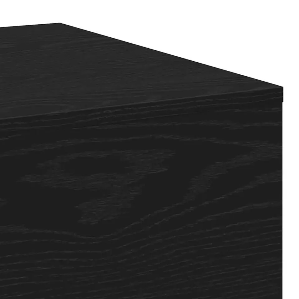 vidaXL - Rechthoekige Salontafel - Zwart eiken - Bewerkt hout - 100x49.5x31 cm New