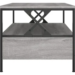 vidaXL - Rechthoekige Salontafel met 2 lades - Grijs sonoma eiken - 100x51 cm