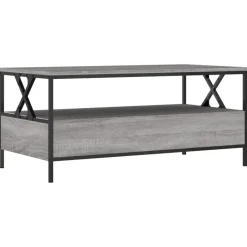 vidaXL - Rechthoekige Salontafel met 2 lades - Grijs sonoma eiken - 100x51 cm