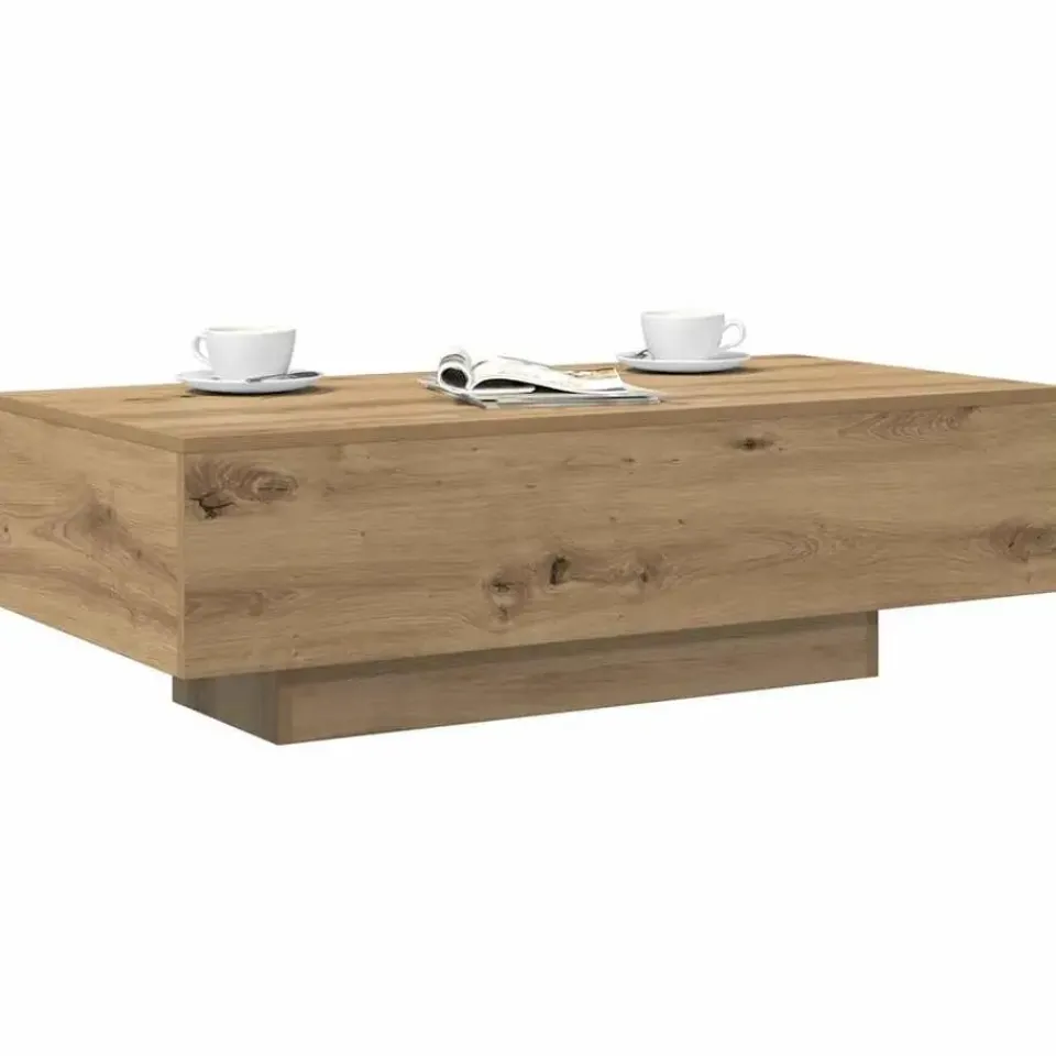 vidaXL - Rechthoekige Salontafel - Artisanaal eiken - Hout - 100x49.5x31 cm New