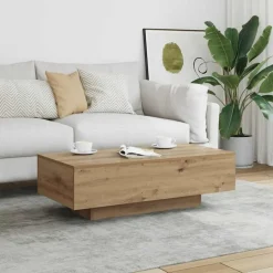 vidaXL - Rechthoekige Salontafel - Artisanaal eiken - Hout - 100x49.5x31 cm New