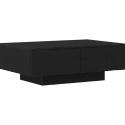 vidaXL - Rechthoekige Salontafel met 4 lades - Zwart eiken - Hout - 90x60 cm Best