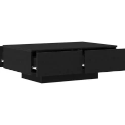 vidaXL - Rechthoekige Salontafel met 4 lades - Zwart eiken - Hout - 90x60 cm Best