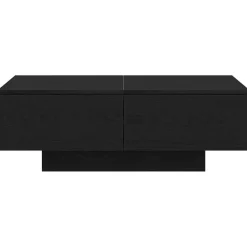 vidaXL - Rechthoekige Salontafel met 4 lades - Zwart eiken - Hout - 90x60 cm Best