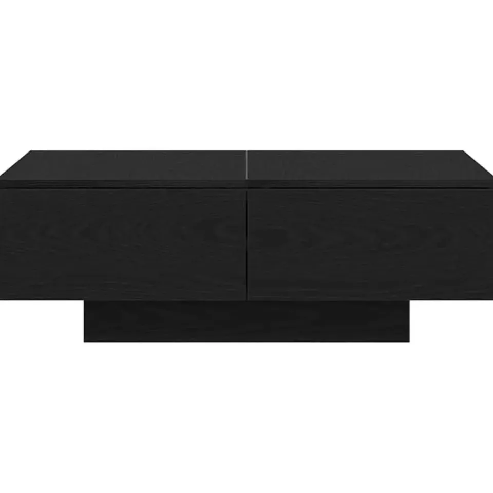 vidaXL - Rechthoekige Salontafel met 4 lades - Zwart eiken - Hout - 90x60 cm Best