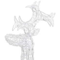 vidaXL - Rendier Kerstdecoratie - Koudwit New