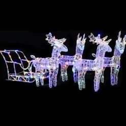 vidaXL - Rendieren En Slee Kerstversiering - Multicolour Hot