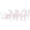 vidaXL - Rendieren En Slee Kerstversiering - Warmwit - 43 x 11 x 55 cm (4 stuks) Sale