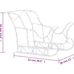 vidaXL - Rendieren En Slee Kerstversiering - Warmwit - 43 x 11 x 55 cm (4 stuks) Sale
