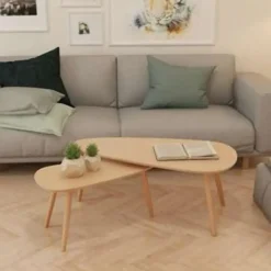 vidaXL - Salontafel - Bruin - Grenenhout - 2 stuks Best