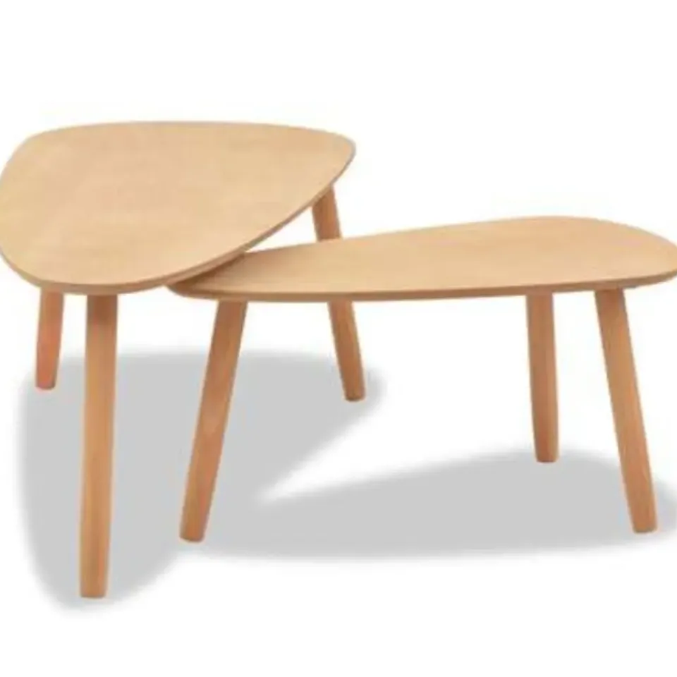 vidaXL - Salontafel - Bruin - Grenenhout - 2 stuks Best