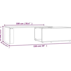 vidaXL - Salontafel - Bruin - Bewerkt hout Sale