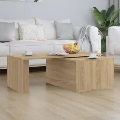 vidaXL - Salontafel - Bruin - Bewerkt hout Sale