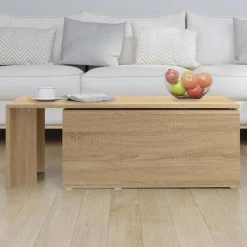 vidaXL - Salontafel - Bruin - Bewerkt hout Sale